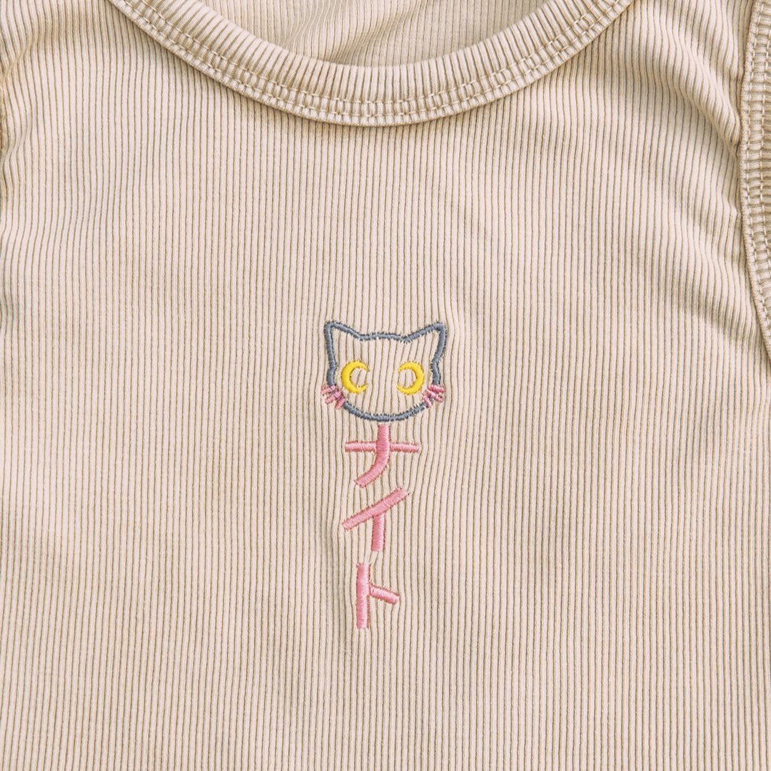 Beige Neko Tank Top